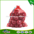 40*60, yellow green red pe raschel mesh bag for potato onion and firewood